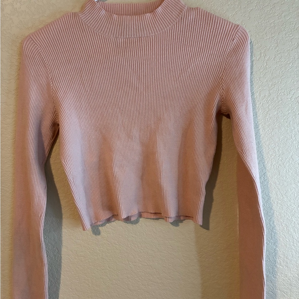 Brandy Melville Soft Pink V-Neck Sweater